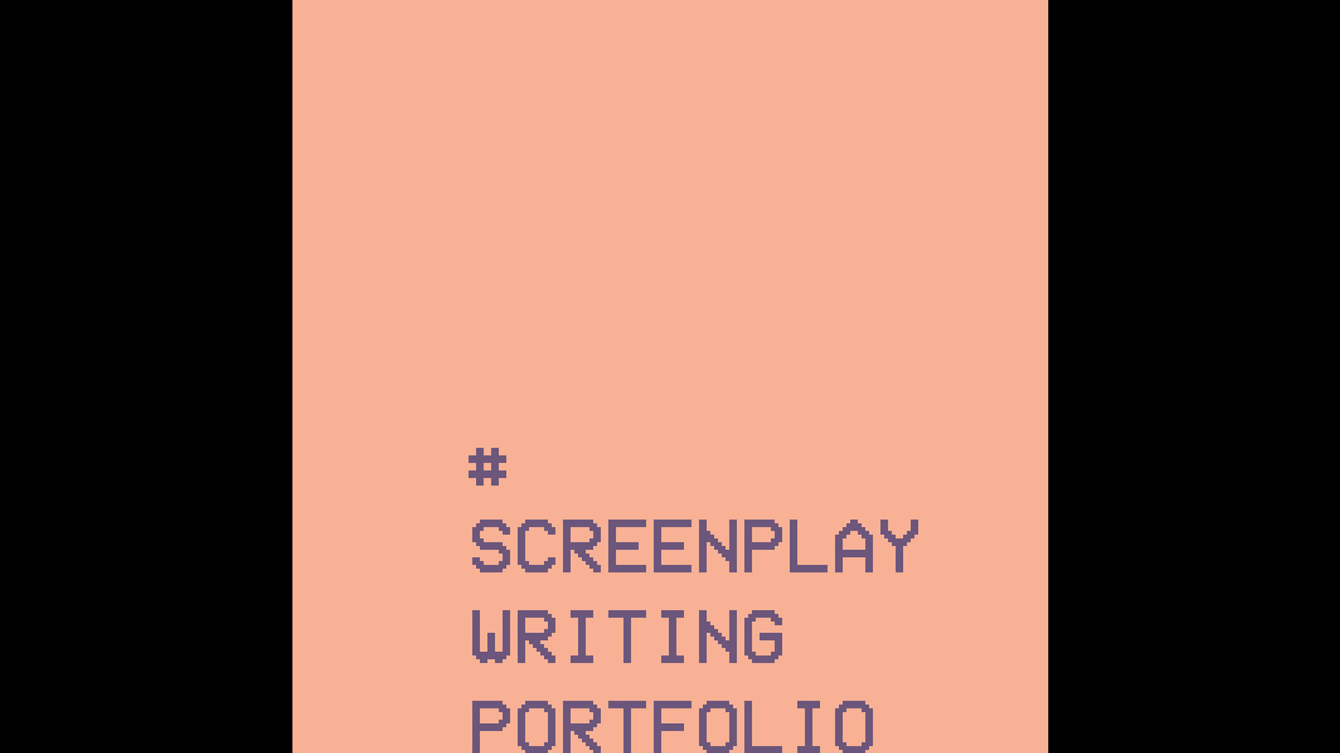 Screenplay Writing Portfolio